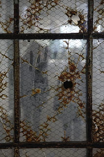 gået i stykker, vindue, ramme, gammel, forladt, rude, glas, beskadiget, hul, rust, hegn, sikkerhed, beskyttelse, metal, chainlink hegn, grænse, barriere, ingen mennesker, udendørs, dag, dyr, natur, trådnet, dyre temaer, tæt på, hvirveldyr, et dyr, mønster, tråd, 5K, CC0, offentligt domæne, royaltyfrie
