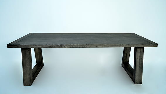 gray wooden table, solid, oak, table, built structure, no people, architecture, indoors, day, pool cue, wood - material, studio shot, single object, gray, copy space, absence, seat, simplicity, furniture, design, business, sparse, white background, close-up, wood, depression - sadness, clean, 4K, CC0, public domain, royalty free