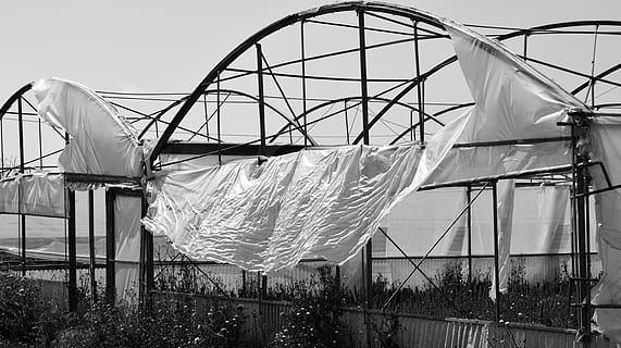 Plane, Plastic Waste, plastic, environment, recycling, greenhouse, leave, wind, empty, ruin, empty the greenhouse, abandoned greenhouse, unused, unused greenhouse, agriculture, plastic wrap, flutter, black white, throw away society, responsibility, dirt, resources, no people, day, outdoors, sky, nature, built structure, architecture, textile, plant, hanging, water, transportation, building exterior, laundry, linen, growth, pattern, low angle view, plant nursery, 5K, CC0, public domain, royalty free