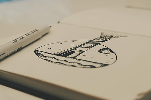 dibujo, cuaderno, creatividad, diseño, papel, bolígrafo, lápiz, Nota, idea, faro, inspiración, ingenioso, comunicación, de cerca, nadie, adentro, día, centrarse en primer plano, enfoque selectivo, mesa, naturaleza muerta, instrumento de escritura, dibujo - producto de arte, Arte y artesanía, vista de alto ángulo, número, juegos de ocio, texto, hecho por el hombre, tarjetas, economía, 4K, CC0, dominio público, libre de derechos