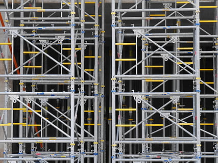 framework, construction, structure, industry, architecture, frame, site, building, metal, steel, engineering, material, industrial, work, build, concrete, urban, unfinished, housing, iron, development, cement, real, project, equipment, under construction, built structure, construction industry, no people, construction site, full frame, building exterior, backgrounds, pattern, connection, outdoors, complexity, scaffolding, day, yellow, incomplete, 1080P, CC0, public domain, royalty free