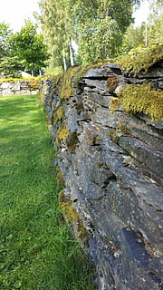 mur de pierre, mur, mousse, plante, herbe, arbre, couleur verte, la nature, croissance, journée, tranquillité, personne, champ, scène tranquille, beauté dans la nature, terre, solide, en plein air, sentier, Roche, paysages - nature, scène non urbaine, parc, 2K, CC0, domaine public, libre de droits