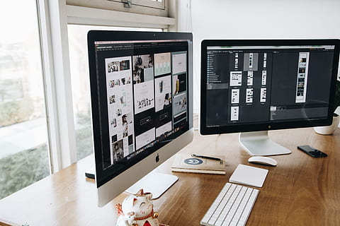 elma, büro, Çalışma, tablo, bilgisayar, cihazlar, elektronik, imac, tuş takımı, izlemek, fare, ekran, ekranlar, pencere, iş yeri, çalışma alanı, içeriye, teknoloji, insansız, mobilya, bağ, ev içi, bilgisayar donanımı, kablosuz teknoloji, yurtiçi oda, gün, döşeme, parke zemin, iletişim, bilgisayar ekranı, şeffaf, 5K, CC0, kamu malı, telif ücretsiz