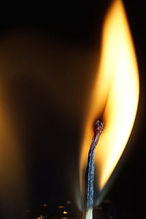 fire, flame, match, light, heiss, glowing, kindle, heat - temperature, burning, fire - natural phenomenon, motion, black background, nature, close-up, indoors, no people, studio shot, copy space, matchstick, single object, orange color, igniting, blurred motion, celebration, melting, purity, 2K, CC0, public domain, royalty free