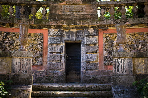 architecture, building, door, facade, old, pattern, stone, structure, vintage, wall, built structure, building exterior, history, ancient, the past, no people, religion, place of worship, entrance, day, tourism, old ruin, travel destinations, weathered, travel, belief, stone material, stone wall, ancient civilization, outdoors, architectural column, ruined, ancient history, 4K