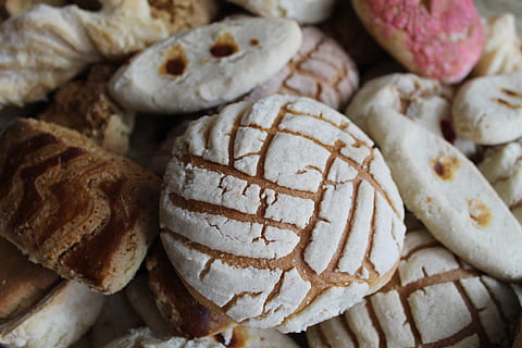 duona, tradicija, Meksika, Maistas ir gėrimai, maisto, kepti, slapukas, šviežumas, saldus maistas, saldus, malonumas, desertas, Iš arti, nėra žmonių, pasiruošęs valgyti, patalpose, natiurmortas, aukšto kampo vaizdas, šventė, sveika mityba, pagunda, apledėjimo, kepti konditerijos gaminiai, 4K, CC0, Viešasis domenas, nemokamai
