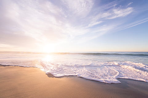body, water, daytime, sea wave, body of water, beach, cloud, ocean, sea, waves, nature, wave, sand, sunset, sky, outdoors, no People, coastline, sunlight, summer, scenics, blue, surf, beauty In Nature, sun, color Image, cloud - Sky, landscape, horizon Over Water, seascape, day, water's Edge, vacations, tropical Climate, reflection, land, horizon, scenics - nature, tranquility, tranquil scene, aquatic sport, sport, surfing, motion, 4K, CC0, public domain, royalty free