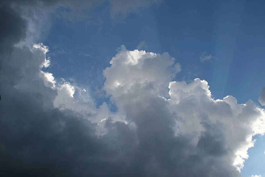 núvols, cel blau, llum, llum de fons, llum als extrems, ombres fosques, núvol - cel, cel, cloudscape, bellesa a la natura, blau, naturalesa, escenics - natura, llum solar, fons, cap gent, medi ambient, idíl·lic, tranquil·litat, Color blanc, núvol, esponjós, vent, a l'aire lliure, suavitat, brillant, meteorologia, pluja, 4K