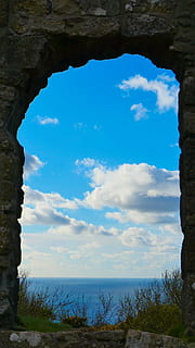 blå himmel, skyer, himmel, himlen skyer, blå himmel skyer, sommer, udendørs, natur, blå, hav, scenics, landskab, ingen mennesker, sky - himmel, vand, rolig scene, scenics - natur, skønhed i naturen, ro, plante, horisont over vand, horisont, dag, træ, idyllisk, arkitektur, jord, 1080P, CC0, offentligt domæne, royaltyfrie