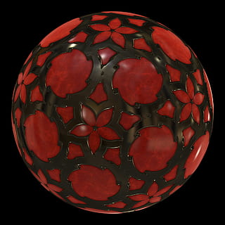 negro, rojo, floral, decoración de bolas, esfera, orbe, decoración, adentro, foto de estudio, fondo negro, de cerca, nadie, naturaleza muerta, forma geometrica, circulo, forma, separar, comida y bebida, modelo, diseño, frescura, metal, comida, vista de alto ángulo, escalofriante, 1080P, CC0, dominio público, libre de derechos