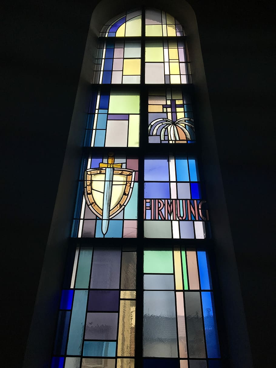 el baptisme, Església, patró, confirmació, tuttlingen, fe, finestra, colorit, llum, bíblia, Alemanya, negre, vista d’angle baix, arquitectura, estructura construïda, cap gent, blau, vidre - material, vidre, vitrall, edifici, a l'interior, creença, religió, lloc de culte, dia, espiritualitat, transparent, sostre, 4K