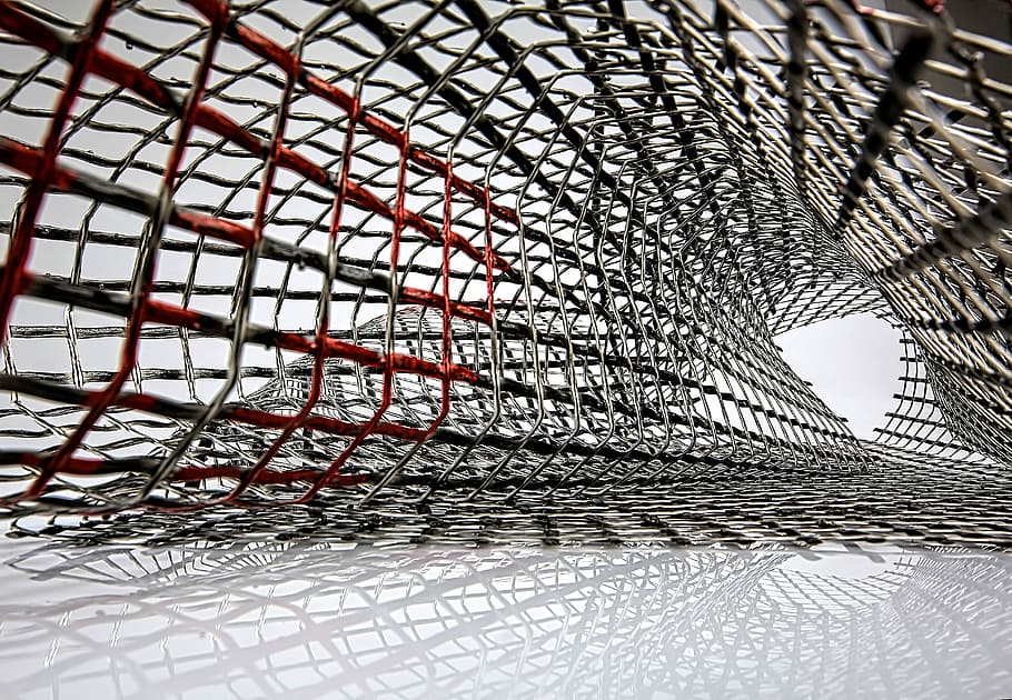 orm, øje visning fotografering, metalramme, untitled, mesh, struktur, materiale, konstruktion, tunnel, perspektiv, rithm, curf, metal, hvid, sølv, tråd, arkitektur, mønster, bygget struktur, ingen mennesker, design, lav vinkel visning, indendørs, dag, bygning, moderne, loft, arkitektoniske træk, gitter, by, glas - materiale, form, baggrunde, digital komposit, 5K