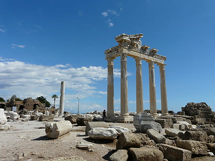 side, tempel, halvø, antikken, Kalkun, bygning, kolonneformat, tyrkiske riviera, ferie, hav, rejse, ruin, gamle tider, gammel by, historiske gamle bydel, gammel, historisk, sten-, himmel, historie, monument, sol, arkæologi, Grækenland, arkitektoniske kolonne, klassisk græsk, gammel ruin, berømte sted, græsk kultur, arkitektur, roman, ødelagt, fortiden, stenmateriale, kulturer, tempelbygning, gamle civilisation, Apollo, turisme, bygget struktur, solid, natur, klippe, rock-objekt, dag, rejsemål, ingen mennesker, udendørs, 2K, CC0, offentligt domæne, royaltyfrie