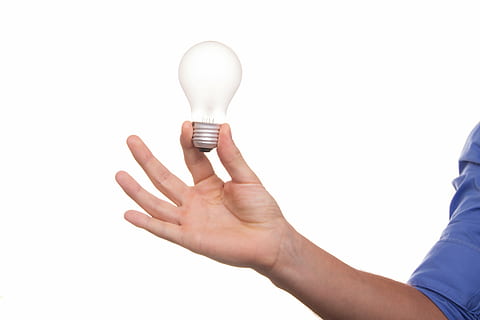 person, holding, lamp, idea, pear, view, thought, inspiration, electricity, energy, economical, creativity, invention, solution, knowledge, know, science, savings, save, voltage, flow, power supply, consider, thinking, think, pondering, intelligent, smart, enlighten, light, luminous, brilliant, genius, creation, intelligence, creative, efficiency, durable, light Bulb, electric Lamp, ideas, lighting Equipment, human Hand, business, innovation, human body part, hand, white background, studio shot, one person, indoors, cut out, single object, adult, close-up, occupation, body part, human finger, finger, women, 4K