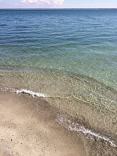 acqua, chiaro, trasparente, onde, riva, litorale, lenitivo, mare, spiaggia, bellezza nella natura, terra, la tranquillità, scenics - natura, scena tranquilla, sabbia, orizzonte sull'acqua, natura, idilliaco, orizzonte, giorno, nessuno, cielo, movimento, onda, all'aperto, color turchese, pulito, 2K, CC0, dominio pubblico, privo di copyright