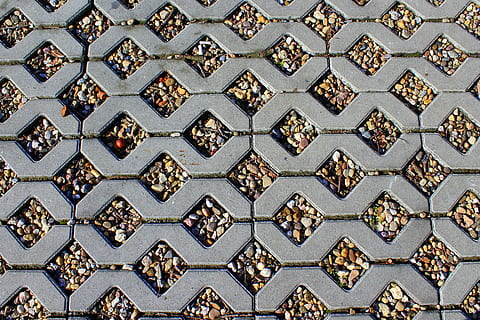 platelage, surface, cailloux, modèle, abstrait, texture, fond d'écran, l'arrière-plan, plein cadre, arrière-plans, personne, conception, directement au-dessus, journée, vue grand angle, tuile, fermer, forme, répétition, toit, architecture, cote à cote, à l'intérieur, texturé, construction de murs, sol, Forme géométrique, 5K, CC0, domaine public, libre de droits