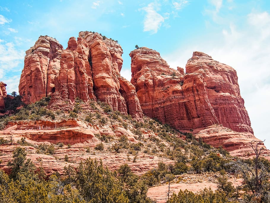 Grand, canyon, utah, dag, Brun, stenbølger, klar, blå, himmel, dagtimerne, bjerg, formation, klippe, bryce, sandsten, ørken, ødemark, rock formation, rock-objekt, geologi, solid, fysisk geografi, skønhed i naturen, ikke-urbane scene, rejse, natur, rolig scene, rejsemål, scenics - natur, ingen mennesker, ro, fjern, sky - himmel, eroderet, udendørs, klima, tørt klima, 1080P