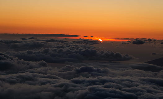 putih, awan, fotografi lanskap, matahari terbenam, Jeruk, langit, keindahan di alam, warna oranye, scenics - alam, adegan yang tenang, ketenangan, awan - langit, idilis, matahari, tidak ada orang, alam, langit yang dramatis, adegan non-urban, bayangan hitam, megah, lingkungan Hidup, di luar rumah, penerbangan, sinar matahari, 4K
