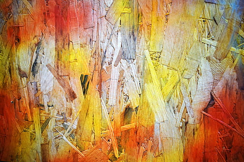wielobarwny wall-art, farba, wzór, tekstura, kolorowy, żółty, Pomarańczowy, drewno, projekt, dekoracyjny, powierzchnia, zasłona, namalowany, abstrakcyjny, tła, pełna ramka, żadnych ludzi, wielobarwne, teksturowane, zbliżenie, sztuki i rzemiosła, drewno - materiał, kreatywność, dzień, na dworze, kolor pomarańczowy, wyblakły, zbudowana struktura, funkcja budowy ścian, stary, 5K, CC0, domena publiczna, darmowe zdjęcia