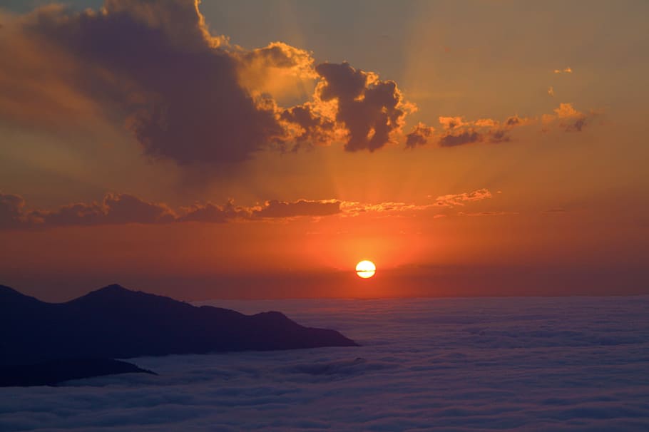 gall dindi, rize, ikizdere, foto_aydin, calma, cos, aigua, mid, ennuvolat, cel, posta de sol, sortida del sol, taronja, núvol, horitzó, mar, bellesa a la natura, escenics - natura, escena tranquil·la, tranquil·litat, color taronja, núvol - cel, sol, idíl·lic, horitzó sobre l’aigua, naturalesa, cap gent, cel dramàtic, muntanya, davant del mar, a l'aire lliure, cel romàntic, 1080P