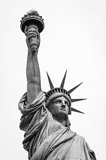 Vapaudenpatsas, patsas, New York City, kuuluisa paikka, Yhdysvallat, monumentti, manhattan - New Yorkin kaupunki, arkkitehtuuri, vapaus, matkakohteet, naisten samankaltaisuus, symboli, veistos, ihmisen edustus, matala kulma, edustus, taide ja käsityö, taivas, matkailu, matkustaa, palava taskulamppu, alus, kirkas taivas, ei ihmisiä, päivä, luovuus, 4K, CC0, public domain, rojaltivapaa