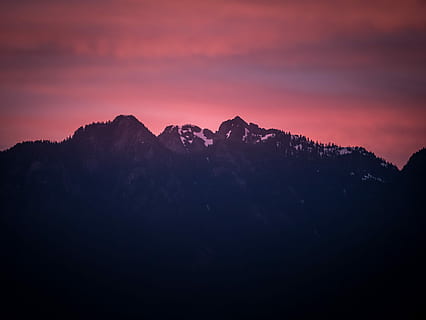 eterna nieve rosa, silueta de montaña, montaña, cielo, cielo dramático, pico de la montaña, horizonte, nieve, Canadá, rosado, paisajes - naturaleza, belleza en la naturaleza, cordillera, paisaje, puesta de sol, tranquilidad, escena tranquila, ambiente, naturaleza, nube - cielo, idílico, majestuoso, invierno, temor, viaje, nadie, al aire libre, paisaje dramático, encima, 4K, CC0, dominio público, libre de derechos