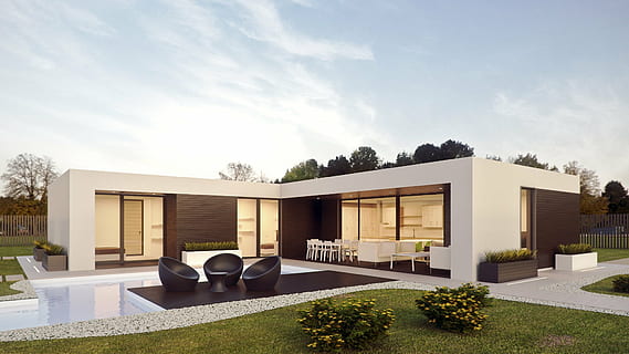 white, brown, painted, house, day time, architecture, render, external, design, photoshop, 3d, 3dsmax, crown render, pool, modular home, prefabricated house, modulate, holiday home, graphics, external design, architectural rendering, post production, photorealistic, spain, italy, modern, home Ownership, outdoors, luxury, no People, residential Building, residential District, window, new, building Exterior, built structure, wealth, building, home, nature, plant, grass, sky, front or back yard, mansion, villa, flooring, ornamental garden, garage, upper class, 1080P, CC0, public domain, royalty free