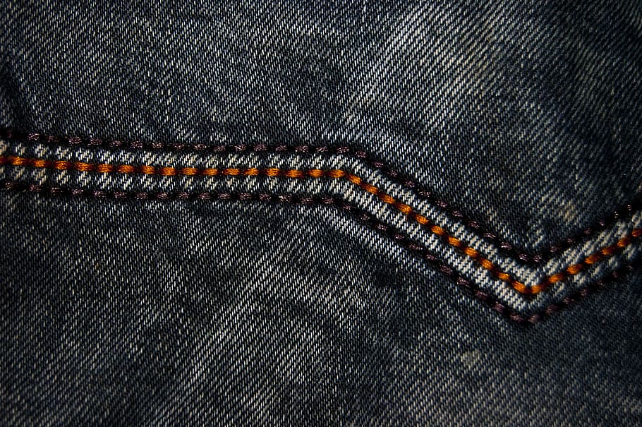 tessuto, Blue jeans, filo, blu, jeans, strutturato, tessile, Materiale, a strisce, Cucitura, cucire, fotogramma intero, capi di abbigliamento, denim, modello, sfondi, avvicinamento, abbigliamento casual, moda, girato in studio, in casa, primo piano estremo, natura morta, effetto strutturato, sfondi astratti, indumento, pelle, vuoto, lusso, 4K