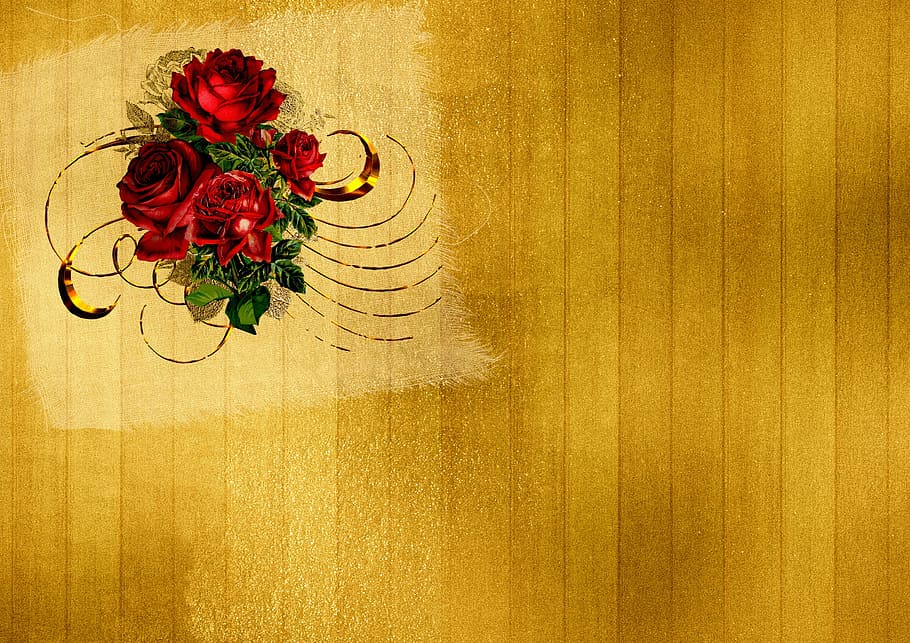 vermell, flor petalada, superfície, roses, imatge de fons, or, marc, flors, fons, scrapbooking, buit, còpia espai, fusta, lamentable, chic, vintage, decoració, deco, plantilla, somiador, benvinguda, floral, patró, textura, salutació digital, postal, casament, amistat, amor, targeta de felicitació, salutació, aniversari, felicitar, groc, ornaments, planta, flor, planta amb flors, bellesa a la natura, naturalesa, rosa, primer pla, cap gent, flor de roses, a l'interior, frescor, funció de construcció de parets, fragilitat, vulnerabilitat, pètal, cap de flor, tèxtil, arranjament floral, 2K