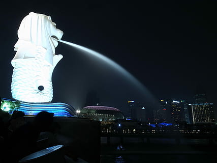 statuia leului, fotografie singapore, leu, statuie, Singapur, fotografie, noapte, loc faimos, arhitectură, peisaj urban, Asia, scenă urbană, iluminat, oraș, călătorie, exteriorul clădirii, zgârie-nori, în aer liber, nici o persoana, construită, cer, destinații de călătorie, exteriorul clădirii de birouri, modern, clădire, natură, viata de oras, turism, înalt - înalt, 1080P, CC0, domeniu public, fără drepturi de autor