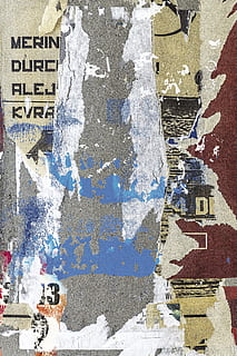 Pozadí, textura, roztržený, papír, roztrhaný papír, abstraktní, zeď, beton, městský, grunge, malované, stříkací barva, výstřední, architektura, stavba, modrý, exteriér budovy, umělecká kultura a zábava, detail, nástěnný prvek, den, nikdo, poškozen, venku, zvětralý, odlupuje se, město, graffiti, starý, celý rám, plakát, pokles, zhoršení, zničil, nástěnná malba, 4K, CC0, veřejná doména, bez autorských práv