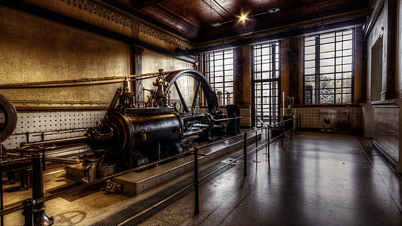 damp maskine, teknologi, hdr, historisk, indendørs, gammel, ingen mennesker, arkitektur, fabrik, vindue, fravær, industri, metal, historie, fortiden, forretning, maskineri, dag, rusten, forladt, udstyr, forældet, maskine ventil, loft, industrielt udstyr, 5K, CC0, offentligt domæne, royaltyfrie