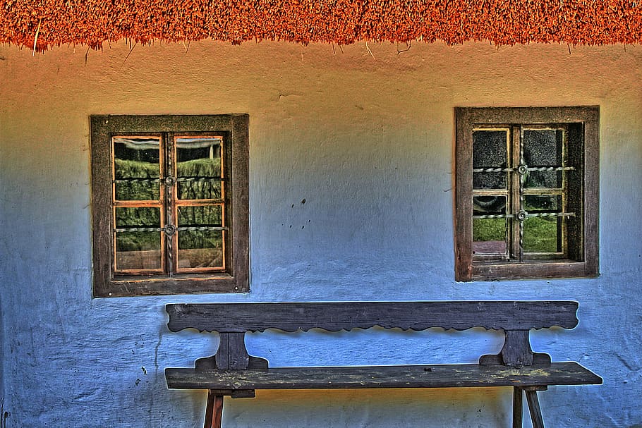 finestra, rustico, banca, otturatore, immagine hdr, architettura, struttura costruita, esterno dell'edificio, nessuno, giorno, posto a sedere, Casa, legno - materiale, costruzione, porta, Entrata, caratteristica della parete, vecchio, chiuso, quartiere residenziale, sedia, all'aperto, panchina, parete, 5K