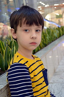 hierba, niño, edificio, dentro, bebé, pequeño, al aire libre, retrato, linda, persona, infancia, una persona, gente real, centrarse en primer plano, ropa casual, muchachos, mirando, inocencia, estilos de vida, vista frontal, actividad de ocio, machos, hombres, cintura para arriba, mirando a otro lado, golpes, contemplación, peinado, 5K, CC0, dominio público, libre de derechos