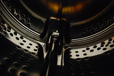 washing, machine, inside, grey, drum, close, close-up, indoors, no people, metal, studio shot, pattern, technology, full frame, backgrounds, shiny, machinery, pedal, selective focus, extreme close-up, connection, machine part, silver colored, black color, retro styled, chrome, 4K, CC0, public domain, royalty free