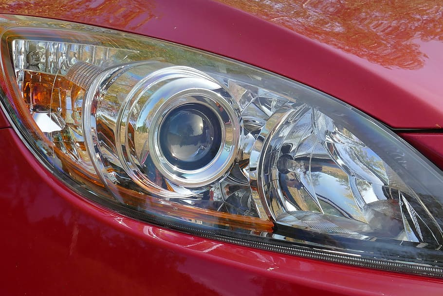 auto, reflector, ochi, ușoară, închide, roșu, PKW, mașină, crom, far, stil retro, de modă veche, vehiculul terestru, lucios, vechi, clasic, bară de protecție, luxos, vehicul cu motor, mijloc de transport, a închide, transport, metal, reflecţie, sticlă - material, nici o persoana, mașină de epocă, zi, staționar, în aer liber, argintiu colorat, lumina vehiculului, 5K