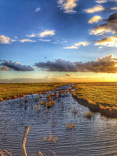 Sumpf, Cuxhaven, Romantik, Sonnenuntergang, Schilf, Wasser, abendstimmung, sich ausruhen, atme einen Seufzer, Dünenfarm, wolke - himmel, szenen, Himmel, Natur, draußen, ruhige Szene, Szenen - Natur, Ruhe, Schönheit in der Natur, keine Leute, Landschaft, Land, Nicht-städtische Szene, Pflanze, Umgebung, idyllisch, See, Tag, 2K, CC0, gemeinfrei, lizenzfrei