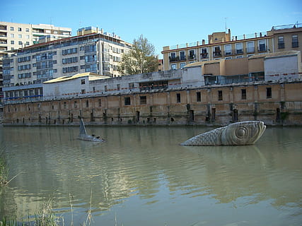 murcia, řeka, bezpečný, exteriér budovy, stavba, architektura, voda, nábřeží, Příroda, den, město, budova, nebe, přeprava, rezidenční čtvrti, způsob dopravy, nikdo, venku, odraz, spojení, 2K, CC0, veřejná doména, bez autorských práv