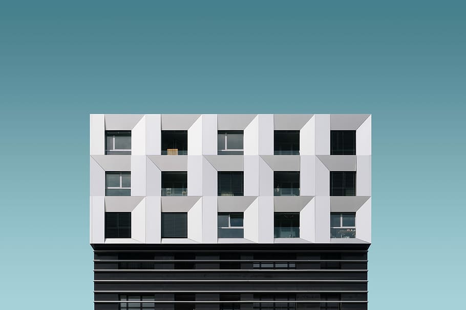 hvid, sort, bygning, malet, bygning clip art, himmel, vindue, abstrakt, arkitektur, by-, by, gade, minimal, skygge, lys, hd tapet, baggrund, sollys, minimalisme, blå, farverig, farve, ren, bygning udvendig, bygget struktur, skyfri himmel, ingen mennesker, lav vinkel visning, dag, natur, moderne, udendørs, kopiere plads, kontorbygning udvendig, boligområde, mønster, lejlighed, skyskraber, 5K