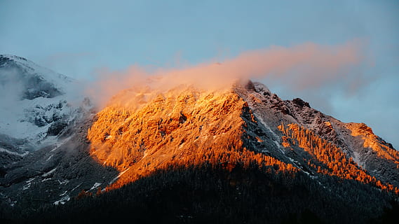 Landschaftsansicht, Berg, Strahl, Sonne, weiße Bergkette, brennender Berg, Baum, Wolke, Sonnenuntergang, Wald, Natur, draußen, Landschaft, szenen, Rauch - physische Struktur, Vulkan, Asche, Feuer - natürliches Phänomen, Achtung, aktiver Vulkan, keine Leute, ausbrechen, Schönheit in der Natur, Szenen - Natur, Nicht-städtische Szene, Himmel, Land, Umgebung, Geologie, Pflanze, kalte Temperatur, Gebirge, ruhige Szene, Kraft in der Natur, Gipfel, 5K, CC0, gemeinfrei, lizenzfrei