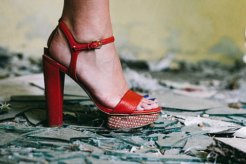 fashion girl, Fashion, girl, adult, caucasian, woman, young, beauty, hipster, shoe, women, outdoors, human Leg, human Foot, people, low section, human body part, red, body part, one person, real people, day, high heels, selective focus, lifestyles, standing, focus on foreground, leisure activity, human limb, 4K