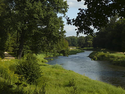 Nysa, rzeka, Niemcy, Polska, Zielony, roślina, drzewo, zielony kolor, spokój, woda, wzrost, spokojna scena, piękno natury, Natura, trawa, żadnych ludzi, scenics - natura, wylądować, niebo, dzień, las, scena pozamiejska, na dworze, 2K, CC0, domena publiczna, darmowe zdjęcia