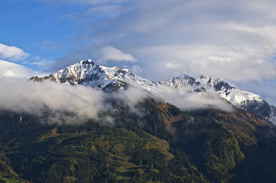 sne, udjævnede, bjerg, hvid, blå, skyer, antenne, fotografering, dækket, gletscher, hvide skyer, dagtimerne, Sky, Snowcap, topmøde, natur, bjergtop, scenics, landskab, bjergkæde, udendørs, europæiske alper, himmel, sky - himmel, scenics - natur, skønhed i naturen, miljø, vinter, kold temperatur, ro, rolig scene, snedækket bjerg, plante, ingen mennesker, tåge, 4K