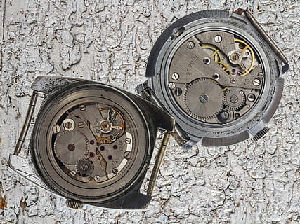 orologio, movimento, meccanicamente, macro, tempo, metallo, nessuno, strumento del tempo, orologio da tasca, giorno, avvicinamento, caratteristica della parete, precisione, numero, Ingranaggio, vista dall'alto, cerchio, natura morta, vecchio, in stile retrò, macchinario, 4K, CC0, dominio pubblico, privo di copyright