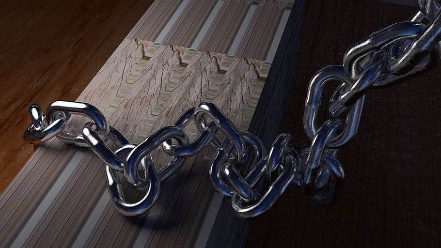 cadena, plata, instrumentos de cuerda, metal, fuerza, adentro, material de madera, la seguridad, nadie, conexión, vista de alto ángulo, de color negro, de cerca, Entrada, puerta, seguridad, gancho, brillante, color plateado, madera, colgando, hierro - metal, aleación, acero, 1080P