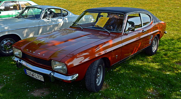 oldtimer, ford, ford capri, automàtic, vell, clàssic, pkw, cotxe antic, raresa, manera de transport, automòbil, transport, cotxe, vehicle terrestre, cap gent, metall, dia, naturalesa, abandonat, obsoleta, estil retro, espatllat, estacionari, camioneta, a l'aire lliure, terra, planta, 5K, CC0, domini públic, lliure de regalies