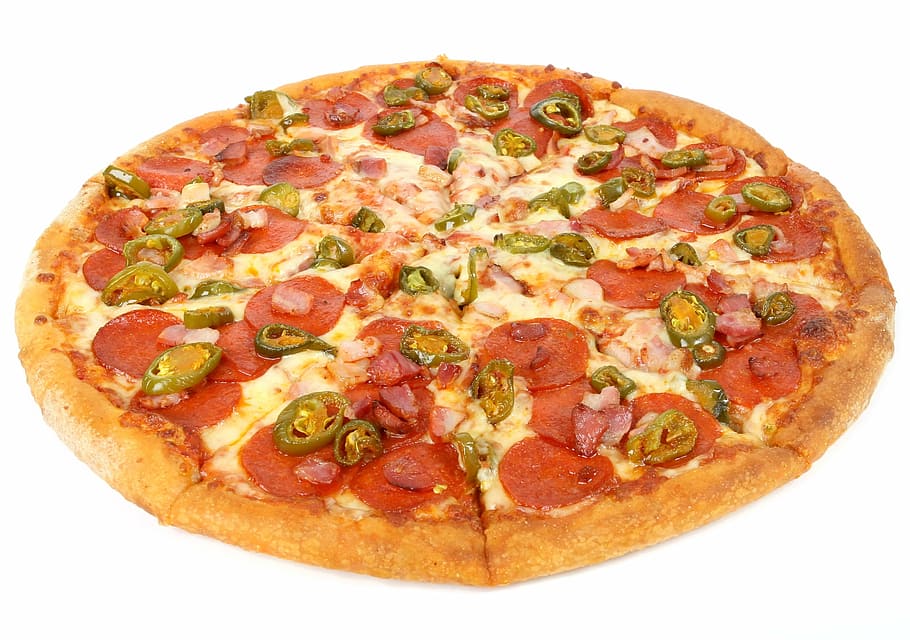 pizza hawaiana, americà, bacó, pa, formatge, de formatge, lliurar, lliurament, dieta, massa, menjar, fresc, bo, verd, a la graella, pernil, salut, saludable, herbes, calenta, aïllat, jalapeno, pèrdua, macro, carn, mozzarella, natural, nutrició, taronja, orgànic, pebre, pepperoni, pizza, vermell, restaurant, salami, tall, espècies, picant, ratllat, estiu, tomàquet, tomàquets, pes, blanc, groc, menjar i beguda, tallar, producte diari, salsitxa, tir de l'estudi, vegetals, menjar poc saludable, fons blanc, a l'interior, menjar ràpid, menjar italià, frescor, carn processada, forma geomètrica, berenar, cap gent, pizza de pepperoni, picat, 2K