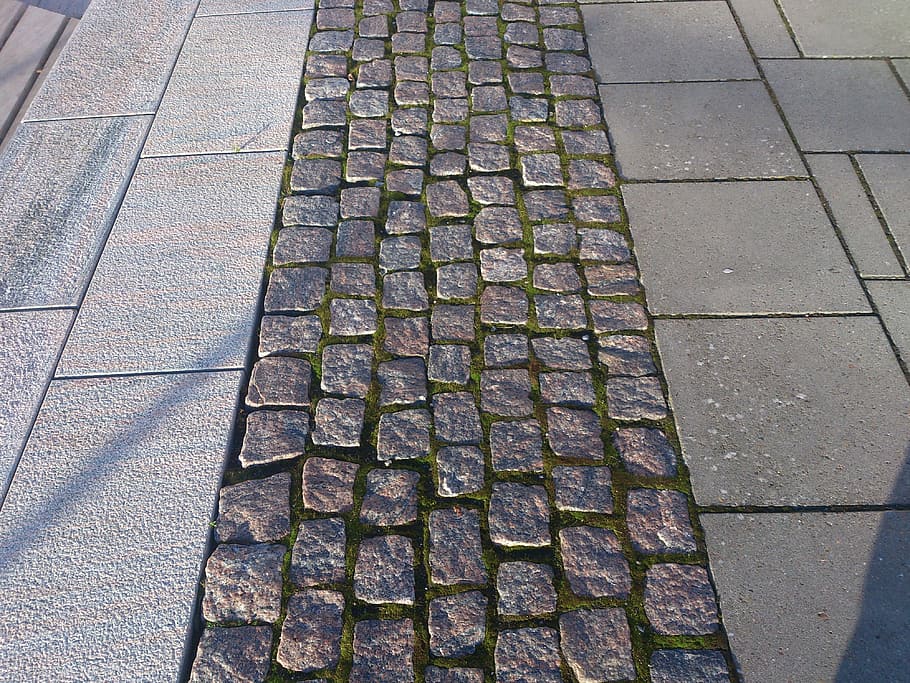 dlažební kamen, dlaždice, textura, vzor, šedá, světle šedá, tmavě šedá, odstíny, cesta, obklady, pěšina, vysoký úhel pohledu, ulice, kámen, den, dlažební kámen, město, nikdo, venku, tvar, přeprava, chodník, design, slunečního světla, silnice, podlaha, v řadě, kachličková podlaha, 4K