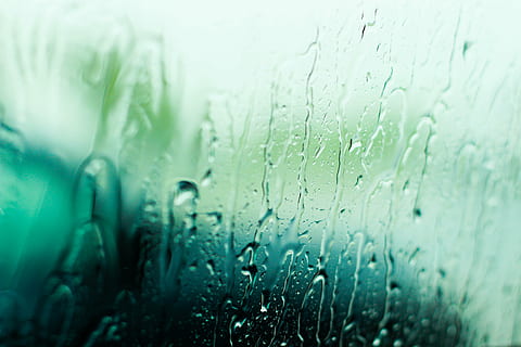 rain, blur, window, storm, background, reflection, glass, melancholy, colors, drop, blue, raindrop, backgrounds, wet, abstract, close-up, macro, water, weather, liquid, nature, glass - Material, no people, green color, indoors, selective focus, freshness, transparent, beauty in nature, dew, purity, rainy season, 5K, CC0, public domain, royalty free