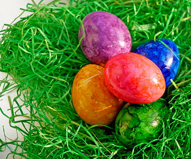 oua de Paste, top, verde, cuib, cuib de paste, ou de Paște, Paști, ou, iarbă, deco, colorat, Culoarea verde, multi colorate, culturi, celebrare, primăvară, eveniment de vacanță, a închide, alimente, vacanţă, mancare si bautura, nici o persoana, plantă, natură moartă, natură, prospeţime, religie, ispită, 4K, CC0, domeniu public, fără drepturi de autor